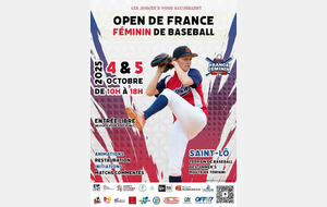 L'open de France Féminin de Baseball c'est ce week-end !